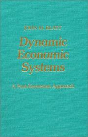 Cover of: Dynamic economic systems: a post-Keynesian approach