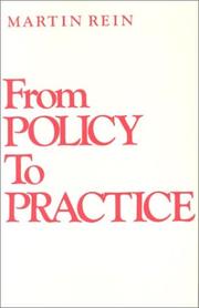 Cover of: From policy to practice by Martin Rein