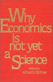 Cover of: Why economics is not yet a science