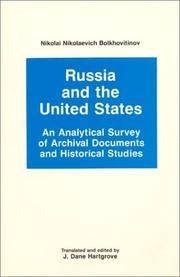 Cover of: Russia and the United States: an analytical survey of archival documents and historical studies
