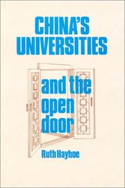 Cover of: China's universities and the open door by Ruth Hayhoe
