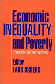 Cover of: Economic Inequality and Poverty: International Perspectives