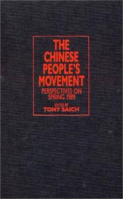 Cover of: The Chinese People's Movement by Tony Saich, Tony Saich