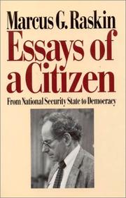 Cover of: Essays of a citizen by Marcus G. Raskin