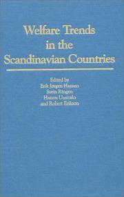 Cover of: Welfare trends in the Scandinavian countries by edited by Erik Jørgen Hansen ... [et al.].