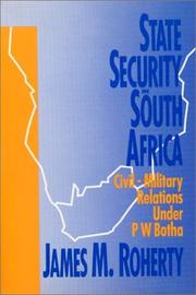 Cover of: State security in South Africa by James Michael Roherty