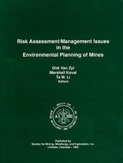 Cover of: Risk assessment/management issues in the environmental planning of mines