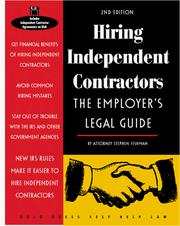 Cover of: Hiring independent contractors by Stephen Fishman