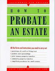 How to probate an estate by Julia P. Nissley