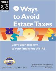 Cover of: 9 ways to avoid estate taxes by Denis Clifford