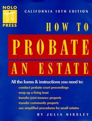 Cover of: How to probate an estate by Julia P. Nissley