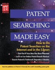 Cover of: Patent searching made easy by Hitchcock, David