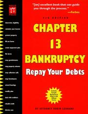 Cover of: Chapter 13 bankruptcy by Robin Leonard