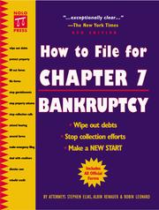 Cover of: How to file for chapter 7 bankruptcy by Stephen Elias, Stephen Elias