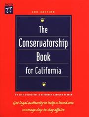 Cover of: The conservatorship book for California