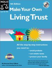 Cover of: Make your own living trust by Denis Clifford