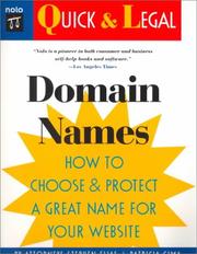 Cover of: Domain names: how to choose and protect a great name for your website