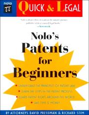 Cover of: Patents for beginners