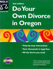 Cover of: Do your own divorce in Oregon