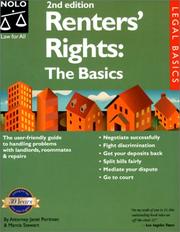 Cover of: Renters' rights by Janet Portman, Janet Portman