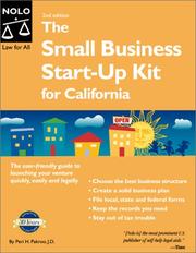 Cover of: The small business start-up kit for California by Peri Pakroo, Peri Pakroo