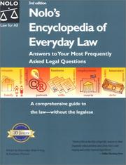 Cover of: Nolo's Encyclopedia of Everyday Law by Shae Irving, Kathleen Michon