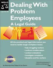 Cover of: Dealing With Problem Employees: A Legal Guide (Dealing With Problem Employees, 1st ed)