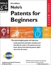 Nolo's patents for beginners by David Pressman