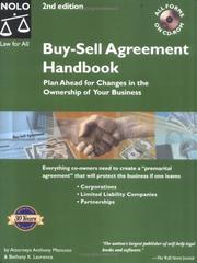 Cover of: Buy-sell agreement handbook by Anthony Mancuso