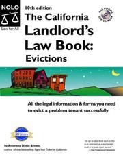 Cover of: The California landlord's law book.