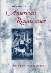 Cover of: An Artist of the American Renaissance: The Letters of Kenyon Cox, 1883-1919