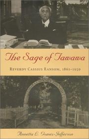 Cover of: The sage of Tawawa: Reverdy Cassius Ransom, 1861-1959