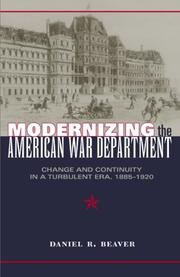 Cover of: Modernizing the American War Department