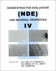 Cover of: Nondestructive evaluation (NDE) and material properties IV | 