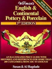 Cover of: Warman's English & continental pottery & porcelain by Susan D. Bagdade, Susan D. Bagdade