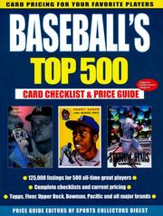 Cover of: Baseball's top 500: card checklist and price guide.