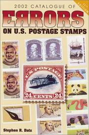 Cover of: 2002 Catalogue of Errors on U.S. Postage Stamps (Catalogue of Errors on Us Postage Stamps, 2002)