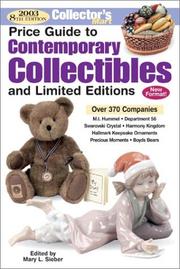 Cover of: Price Guide to Contemporary Collectibles and Limited Editions (8th Edition) by Mary L. Sieber