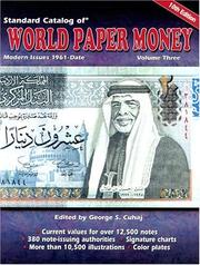 Cover of: Standard Catalog of World Paper Money: Modern Issues 1961-Date (Standard Catalog of World Paper Money. Vol 3: Modern Issues)