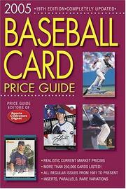 Cover of: 2005 Baseball Card Price Guide