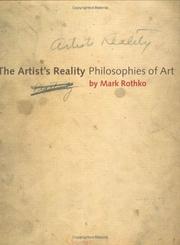 Cover of: The Artist's Reality: Philosophies of Art