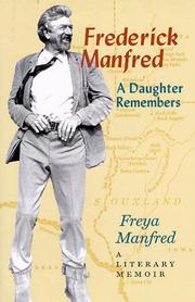 Cover of: Frederick Manfred: a daughter remembers