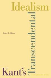 Cover of: Kant's transcendental idealism by Henry E. Allison
