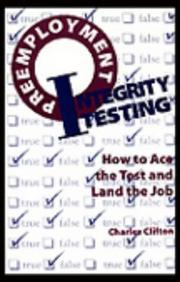 Cover of: Preemployment integrity testing