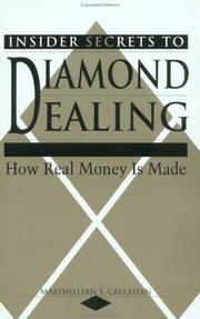 Cover of: Insider secrets to diamond dealing by Maximillian S. Callahan