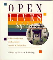 Cover of: Open lives, safe schools