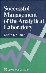 Cover of: Successful management of the analytical laboratory