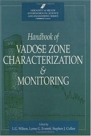 Cover of: Handbook of vadose zone characterization & monitoring