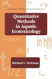 Cover of: Quantitative methods in aquatic ecotoxicology
