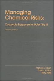 Managing chemical risks by Michael S. Baram